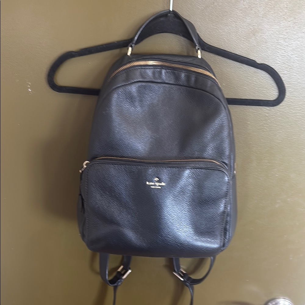 Kate Spade Black Leather Mini Nicole Larchmont Backpack